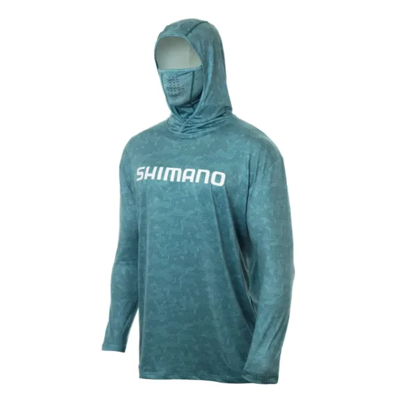 Camiseta Manga Larga con capucha Hood Tech Tee Verde - Imagen 2