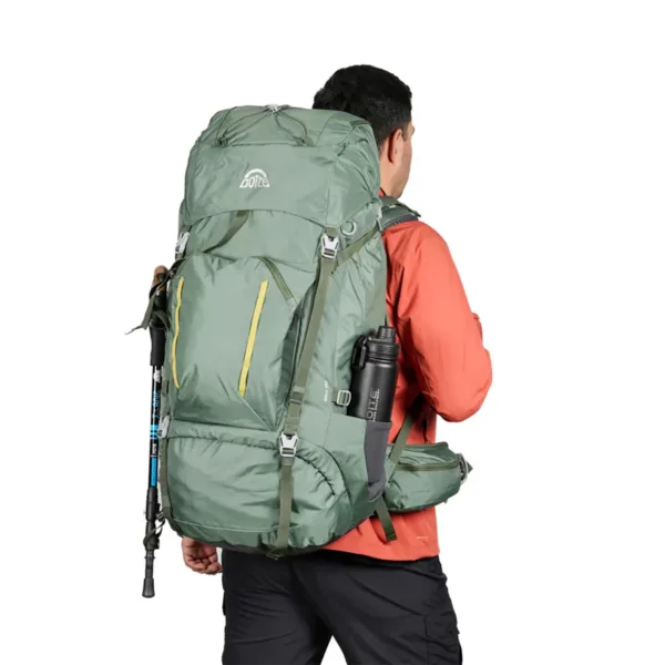 Mochila Trekking Excursion Elica 70 Litros Verde - Imagen 3