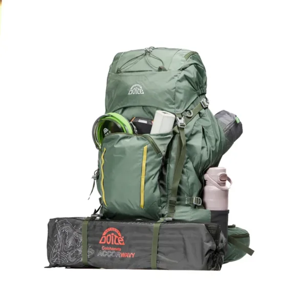 Mochila Trekking Excursion Elica 70 Litros Verde - Imagen 5