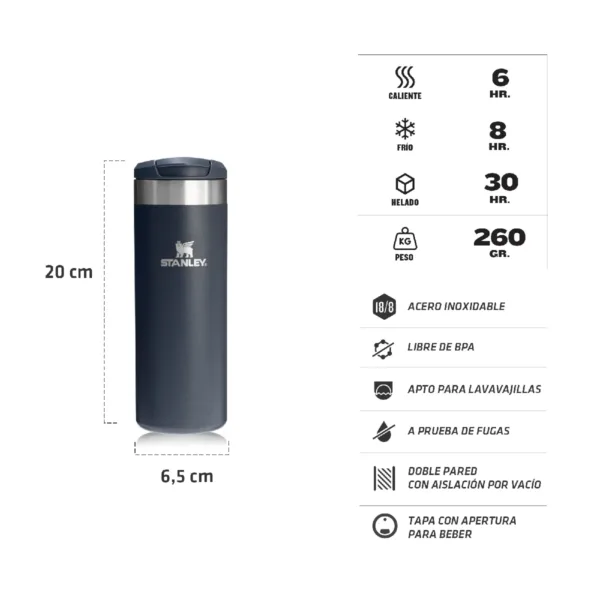 Botella Térmica  AeroLight 473ml Acero Inoxidable - Imagen 2