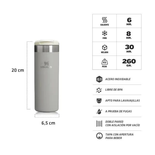 Botella Térmica  AeroLight 473ml Acero Inoxidable - Imagen 2