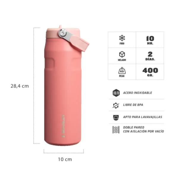 Botella Térmica Iceflow Flip Straw 2.0 710ml Terracota - Imagen 2