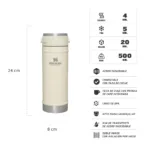 Cafetera de Viaje Prensa Francesa 473ml Acero Inoxidable - Imagen 3