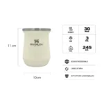 Mate Térmico Clásico 236 ml - Cream Gloss - Imagen 2