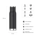 Termo Adventure To Go 1 Litro - Negro 2.0 - Imagen 2