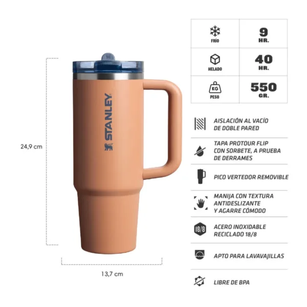 Vaso Térmico Quencher ProTour 887ml - Toast - Imagen 2