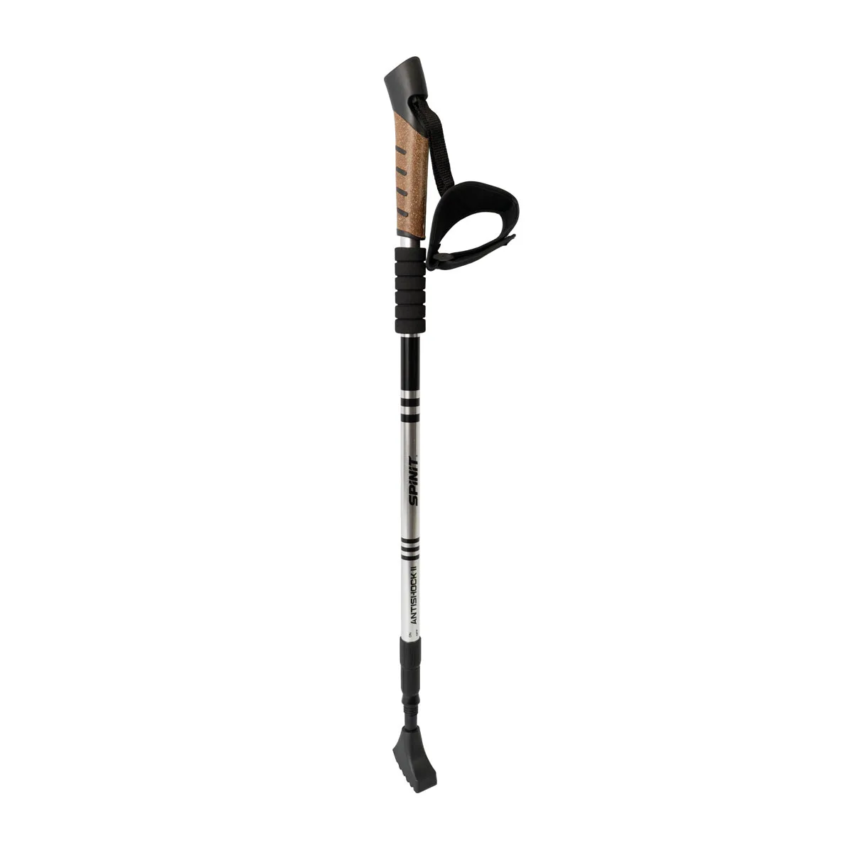 601777 BASTON SPINIT ANTISHOCK 2 RECTO SILVER (1) Bastón de Trekking Spinit Antishock 2 Recto - Plateado - Imagen 1