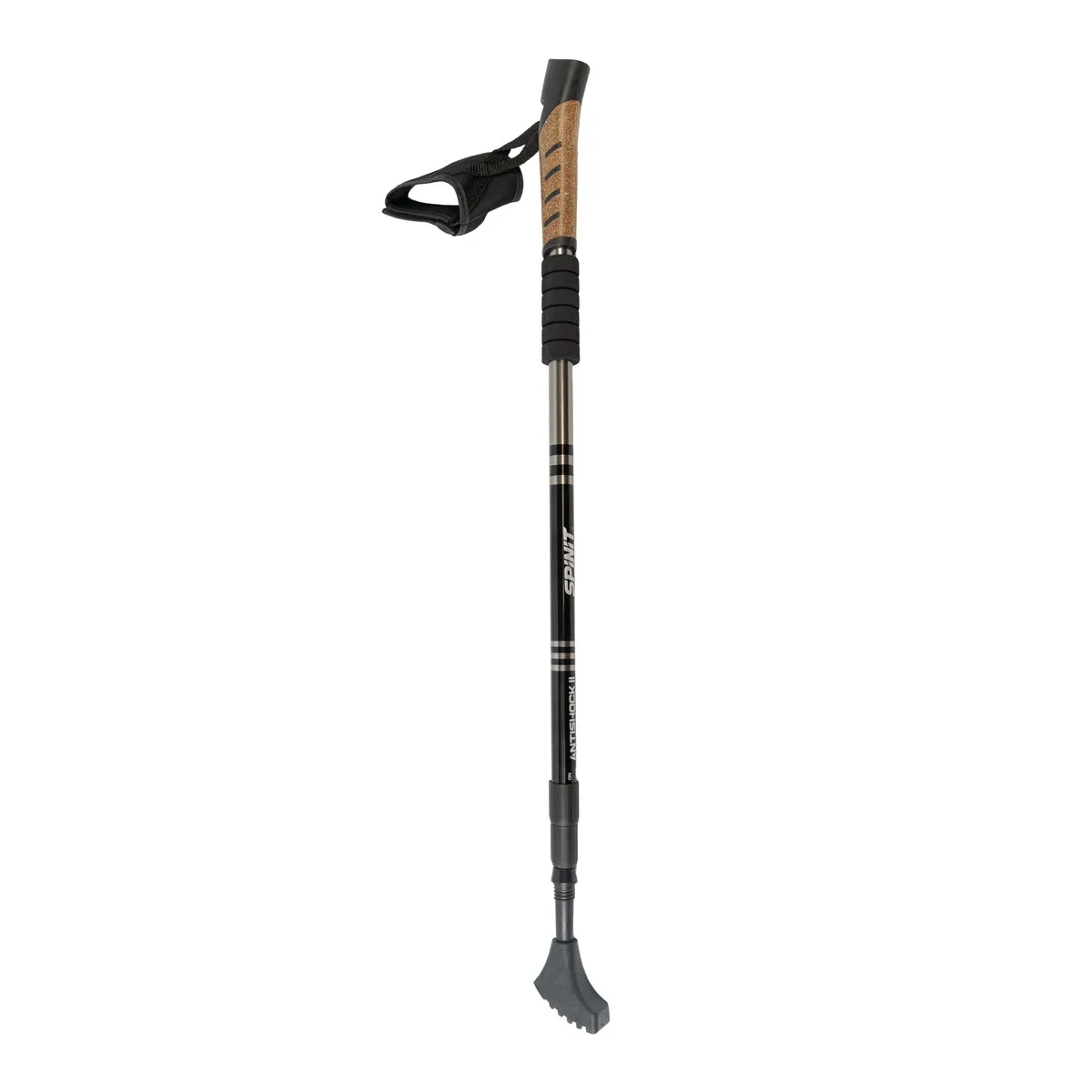 601778 BASTON SPINIT ANTISHOCK 2 RECTO BLACK (2) Bastón de Trekking Spinit Antishock 2 Recto - Black - Imagen 1