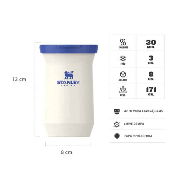 Mate Térmico Stanley 200 ml - Cream Royal - Imagen 2