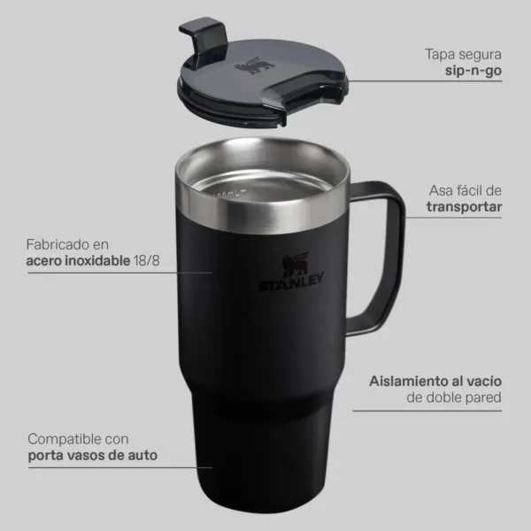 Vaso Térmico Stanley Everyday Suburban Mug 710 ml - Negro 2.0 - Imagen 4
