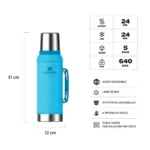 Termo Clásico Con Tapón Cebador 950 ml – Splash - Imagen 3