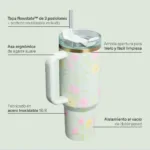 Vaso Térmico Stanley Quencher 2.0 Colección Flower 1.18L - Spring Blossoms - Imagen 3