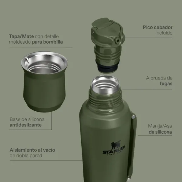 Termo Stanley Ideal Mate 1.2 litros con Pico Cebador - Dried Pine - Imagen 5