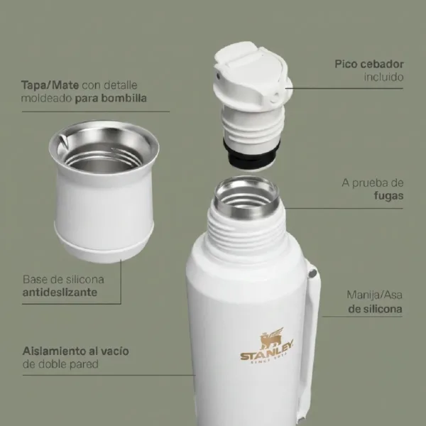 Termo Stanley Ideal Mate 1.2 litros con Pico Cebador - Hammerton Frost - Imagen 5