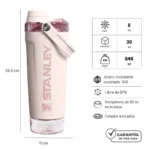 Vaso Shaker Mezclador Térmico Vitalize 591 ml - Rose Quartz - Imagen 4