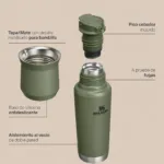 Termo Stanley Ideal Mate 800 ml con Pico Cebador - Dried Pine - Imagen 2