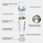 Vaso Shaker Mezclador Térmico Activate 591 ml - Chalk - Imagen 2