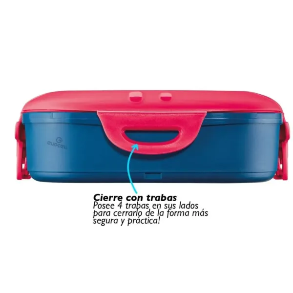 Porta Alimentos plástico PICNIK ROJA/AZUL - Imagen 3