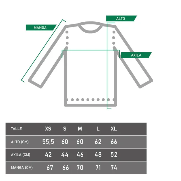 Remera termica manga larga negra S - Imagen 2