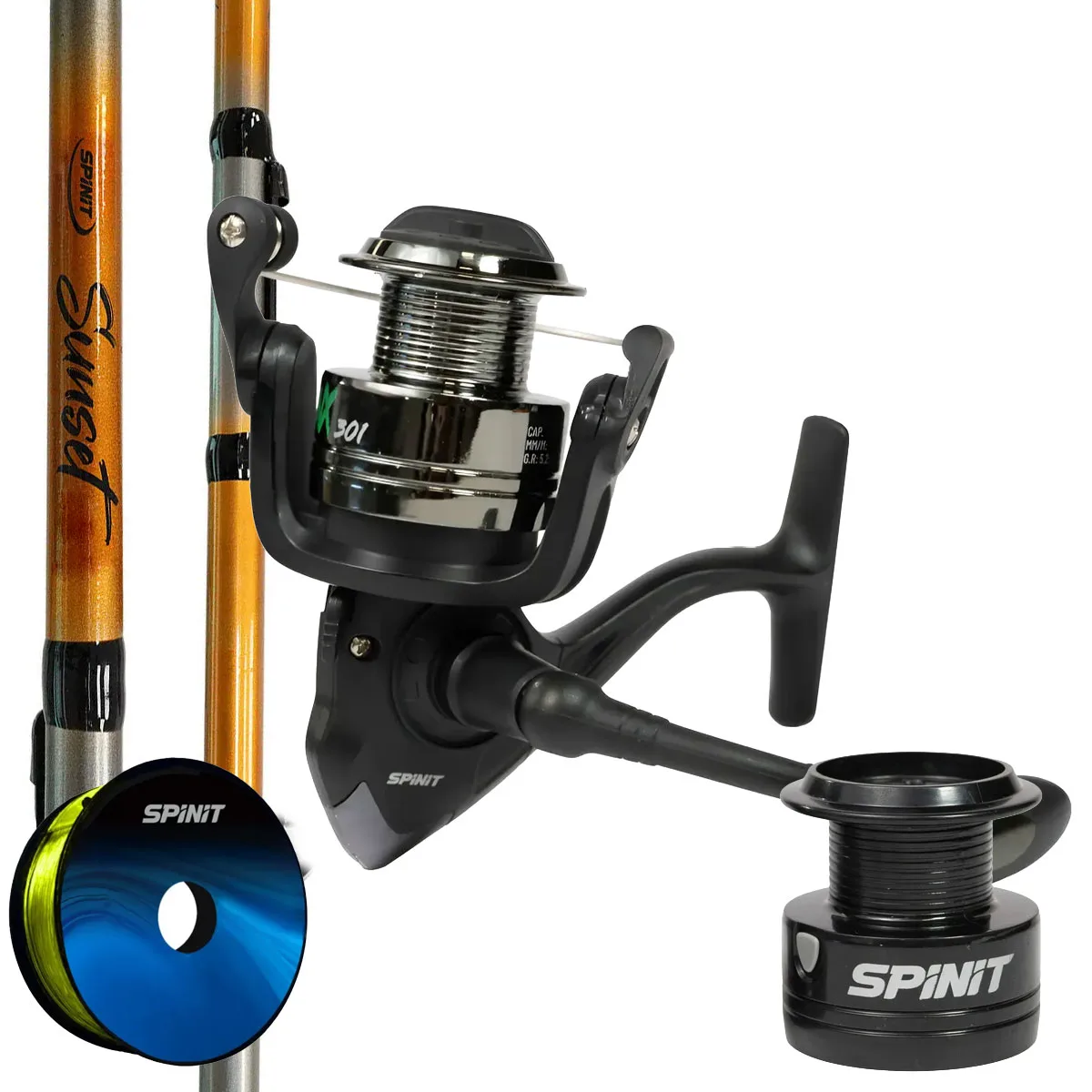 combo-505010-01 Equipo Inicio Pesca Telescopica Spinit Caña 2,1m + Reel 303 - Imagen 1