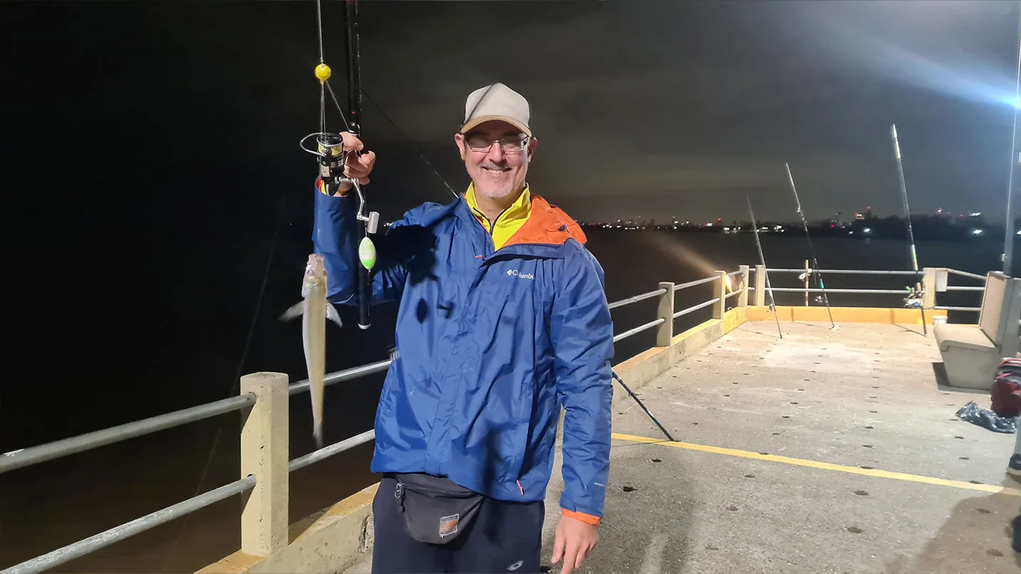 Pejerreyes nocturnos en Olivos