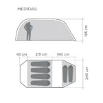 Carpa Familiar Gran Ruca 2 Habitaciones 6 Personas Camping - Imagen 14