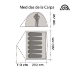 Carpa Iglu Zander 6 Personas Familiar Camping Impermeable - Imagen 6